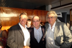 Romagosa with Gabriel Sandoval and Toni Guiu, at the Royal Yacht Club of Barcelona. Photo: Adolf Romagosa Collection.