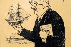 Un loup de mer. Caricature d'Emerencià Roig, œuvre de Joan García Junceda. Collection : Musée de Sitges.  
