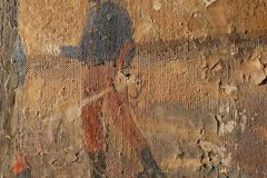 Imatge del detall dels aixecaments i despreniments de la pintura. Foto: MMB.