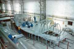 Construcció del buc del Licor 43. Drassanes de Bazán, a Cartagena. Foto: MMB.