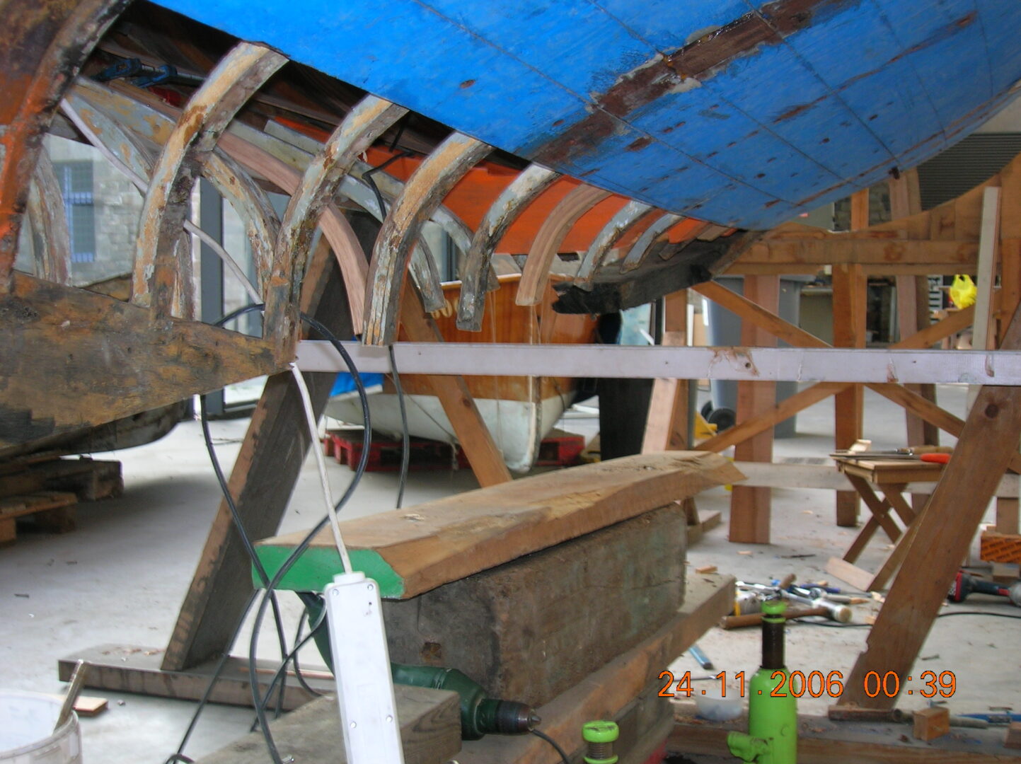 The restoration of the Drac required the keel to be completely rebuilt. Argo 16. Museu Marítim de Barcelona. Photo: MMB.