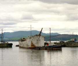 El Glenlee llegando a Greenock, 1993. Foto: Hamish Hardie, administrador de Tall Ship Glenlee. El Glenlee llegando a Greenock, 1993. Foto: Hamish Hardie, administrador de Tall Ship Glenlee.