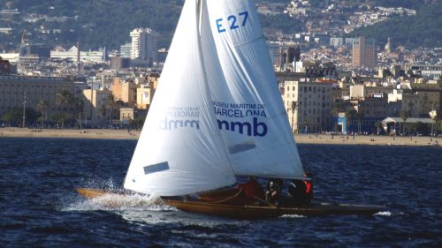 The Drac, sailing in the RCMB regatta. Argo 16.  Museu Marítimo de Barcelona. Photo: M. Granollers.