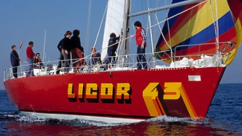 Proves de navegació del Licor 43 a Cartagena, el gener de 1981. ©Aleksejs Vjuns. ARGO 15. Museu Marítim de Barcelona.